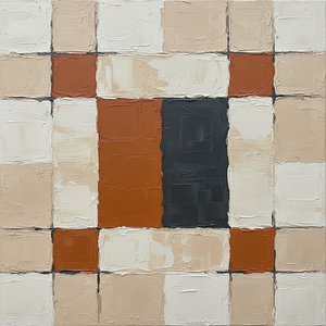 Monolithic Mosaic In Earth And Charcoal: A Singular Study Of Structural Permanence