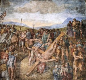Martyrium Sankt Petrus — Michelangelo Buonarroti, High Renaissance