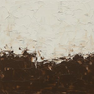 Monolithic Silence: A Sculptural Study Of Umber Earth And Ethereal Light — David Moreau, Plaster & Texture Art