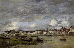 Trouville, The Port — Eugen Jožef Boudin, Impressionism