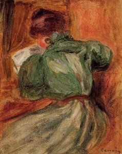 Reader In Green — Pjer Ogist Renoar, Impressionism