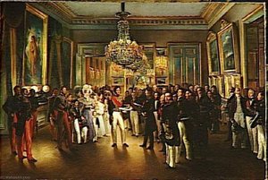 LE DUC D'ORLEANS RECOIT AU PALAIS ROYAL LA CHAMBRE DES PAIRS.7 AOUT 1830