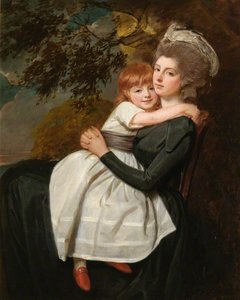 Mrs Stratford Canning, Née Mehetebel Patrick (1777–1831), With Her Daughter Elizabeth — George Romney, Rococo