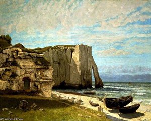 La Falesia Di Etretat — Gustaw Courbet, Impressionism