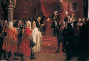The Allegiance Of The Silesian Diet Before Frederick Ii In Breslau — Adolph Menzel, Baroque