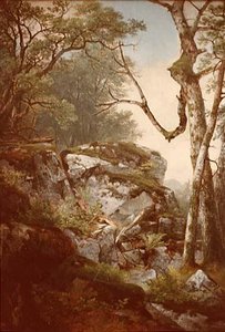 Woodland Scene, (painting) — Asher Brown Durand