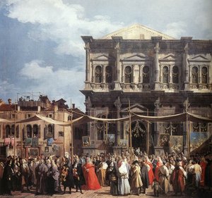 The Feast Day Of St Roch (detail) — Каналетто