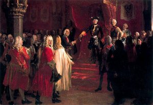 The Allegiance Of The Silesian Diet Before Frederick Ii In Breslau — Adolph Menzel, Baroque