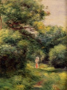 Lane In The Woods, Woman With A Child In Her Arms — Pierre-auguste Renoir, Impressionism