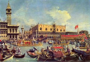 The Bucintoro Returning To The Molo On Ascension Day — Каналетто