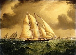 Schooners Racing Off Sandy Hook — जेम्स एडवर्ड बटरस्वर्थ