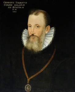 George Talbot (1528–1590), 6th Earl Of Shrewsbury (after An Earlier Painting Of 1580) — Rowland Lockey, Elizabethan Portraiture