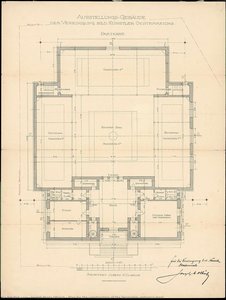 Plan For The Construction Of The Secession, Entrance Level — Joseph Maria Olbrich, Vienna Secession