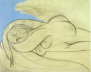 Lying Female Nude — Pablo Picasso, Surrealism