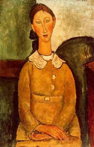 A Girl In Yellow Dress — Amedeo Modigliani, Expressionism