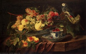 Still-life with Fruits and Parrot
