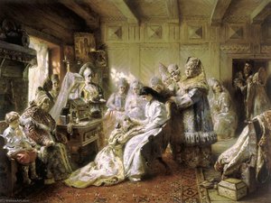 The Russian Bride's Attire — Konstantin Jegorjevič Makovski