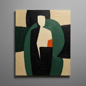 Monolithic Silence: An Abstract Study Of Shadow, Earth, And Eternal Form — Laurent Fabre, Neo-abstract Art