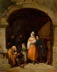 Leaving A Church, Brittany — Frederick Trevelyan Goodall, Academic Realism