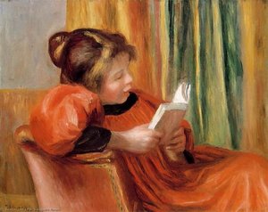 La Lecture (a Girl Reading), Ca Museum Of Fine — Pierre-auguste Renoir, Impressionism
