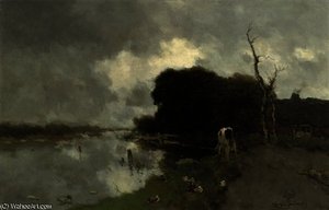 Animals By A Stream, Noorden — يان فايسنبروخ