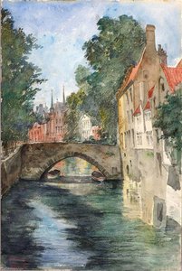 On The Canal, Bruges — Cass Gilbert