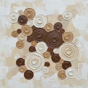 Ethereal Echoes Of Earth: A Monochromatic Study In Sculptural Impasto Rings — David Moreau, Contemporary Abstract