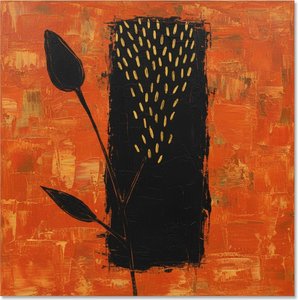 Eternal Embers: A Monumental Study Of Organic Shadows And Golden Celestial Dust — Laurent Fabre, Neo-abstract Art