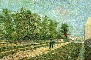 Man With Spade In A Suburb Of Paris — Vincent Willem Van Gogh, Post-impressionism