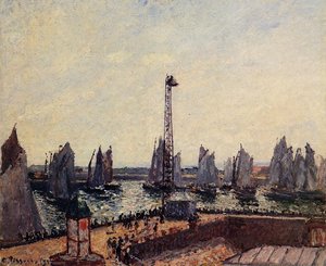 The Inner Port And Pilots Jetty, Havre — 피사로, Impressionist Landscape