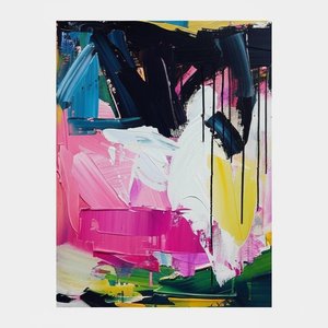 Ephemeral Gravity: A Monumental Study Of Crimson Tides And Midnight Descent — Christian Noiret, Abstract Expressionism