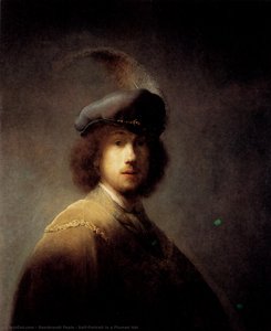 Self-portrait In A Plumed Hat — Рембрандт Пейл, Neoclassicism