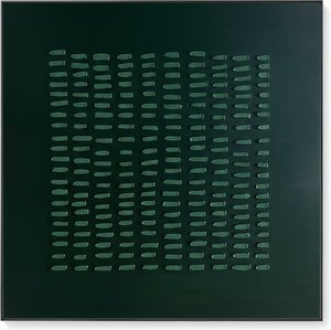 Rhythmic Echoes in Forest Green: A Meditative Study of Organic Geometric Order