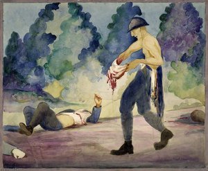 Stragglers French Wounded in the Retreat of Chateau Thierry