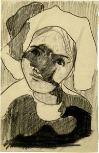 Young Breton Woman Head — Cuno Amiet