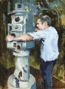 Commander Nigel Goodwin, Commanding Officer, Hms 'spartan', At Periscope — Roderick Macdonald