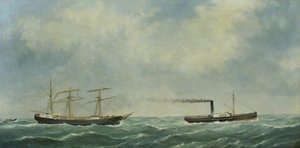 The 'new Brunswick' Being Towed Into Newhaven — George Mears