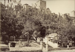View Of Alhambra From Cuesta Del Chapiz — Jean Laurent