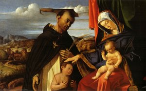 Madonna And Child With St Peter Martyr — Lorenzo Lotto, High Renaissance