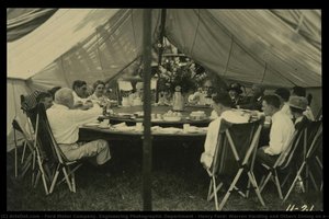 Henry Ford, Warren Harding And Others Dining On A