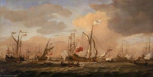 The 'mary', Yacht, Arriving With Princess Mary At Gravesend In A Fresh Breeze, 12 February 1689 — Willem Van De Velde Vanem