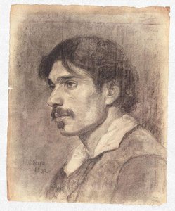 Portrait Of A Young Man With Moustache — Theodore Clement Steele