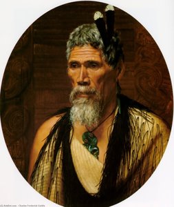 Anaha Te Rahui, The Celebrated Carver Of Rotorua — Charles Frederick Goldie, Contemporary Realism