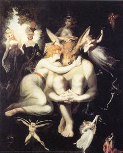 Deutsch Titania Liebkost Den Eselköpfigen Bottom — Johann Heinrich Füssli