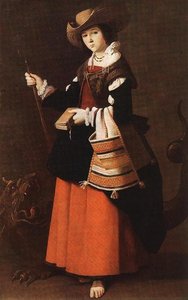 Saint Margaret In Antioch — Francisco De Zurbarán, Spanish Baroque