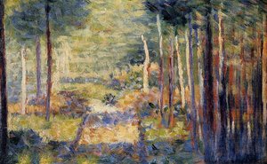 Forest Path, Barbizon — Žorž Pjer Ser, Pointillist Impressionism