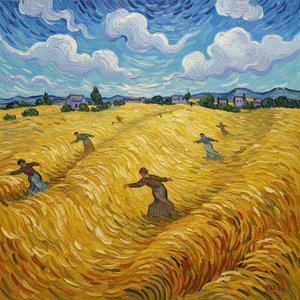 Golden Rhythms Of The Harvest: An Eternal Motion — Marc Duvallier, Post-impressionism