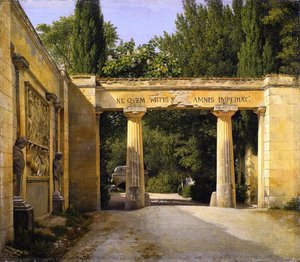 View Of The Garden Of The Villa Borghese In Rome — Christoffer Wilhelm Eckersberg, Baroque