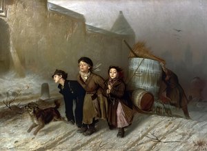 Troika. Apprentice Workmen Carrying Water