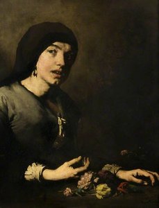The Flower Girl — Theodule Augustine Ribot